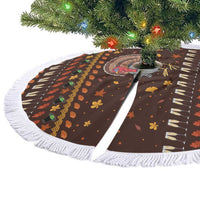 Turkey And WIne Christmas Tree Skirt Xmas Holiday Patterns - Wonder Print Shop