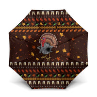 Turkey And WIne Christmas Umbrella Xmas Holiday Patterns - Wonder Print Shop