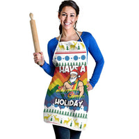 Have A Super Gay Holiday Christmas Apron Xmas Holiday Patterns - Wonder Print Shop