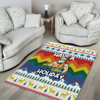 Have A Super Gay Holiday Christmas Area Rug Xmas Holiday Patterns - Wonder Print Shop