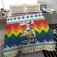 Have A Super Gay Holiday Christmas Bedding Set Xmas Holiday Patterns - Wonder Print Shop