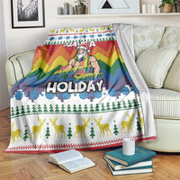 Have A Super Gay Holiday Christmas Blanket Xmas Holiday Patterns - Wonder Print Shop