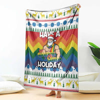 Have A Super Gay Holiday Christmas Blanket Xmas Holiday Patterns - Wonder Print Shop