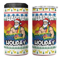 Have A Super Gay Holiday Christmas 4 in 1 Can Cooler Tumbler Xmas Holiday Patterns - Wonder Print Shop