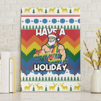 Have A Super Gay Holiday Christmas Canvas Wall Art Xmas Holiday Patterns - Wonder Print Shop
