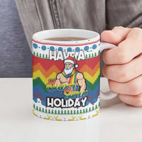 Have A Super Gay Holiday Christmas Ceramic Mug Xmas Holiday Patterns - Wonder Print Shop