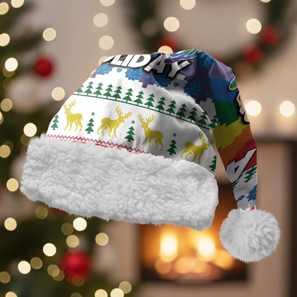 Have A Super Gay Holiday Christmas Santa Hat Xmas Holiday Patterns - Wonder Print Shop