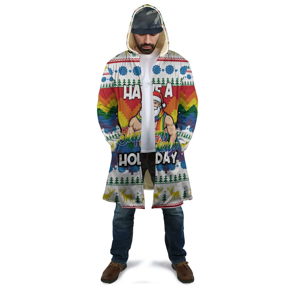 Have A Super Gay Holiday Christmas Cloak Xmas Holiday Patterns - Wonder Print Shop