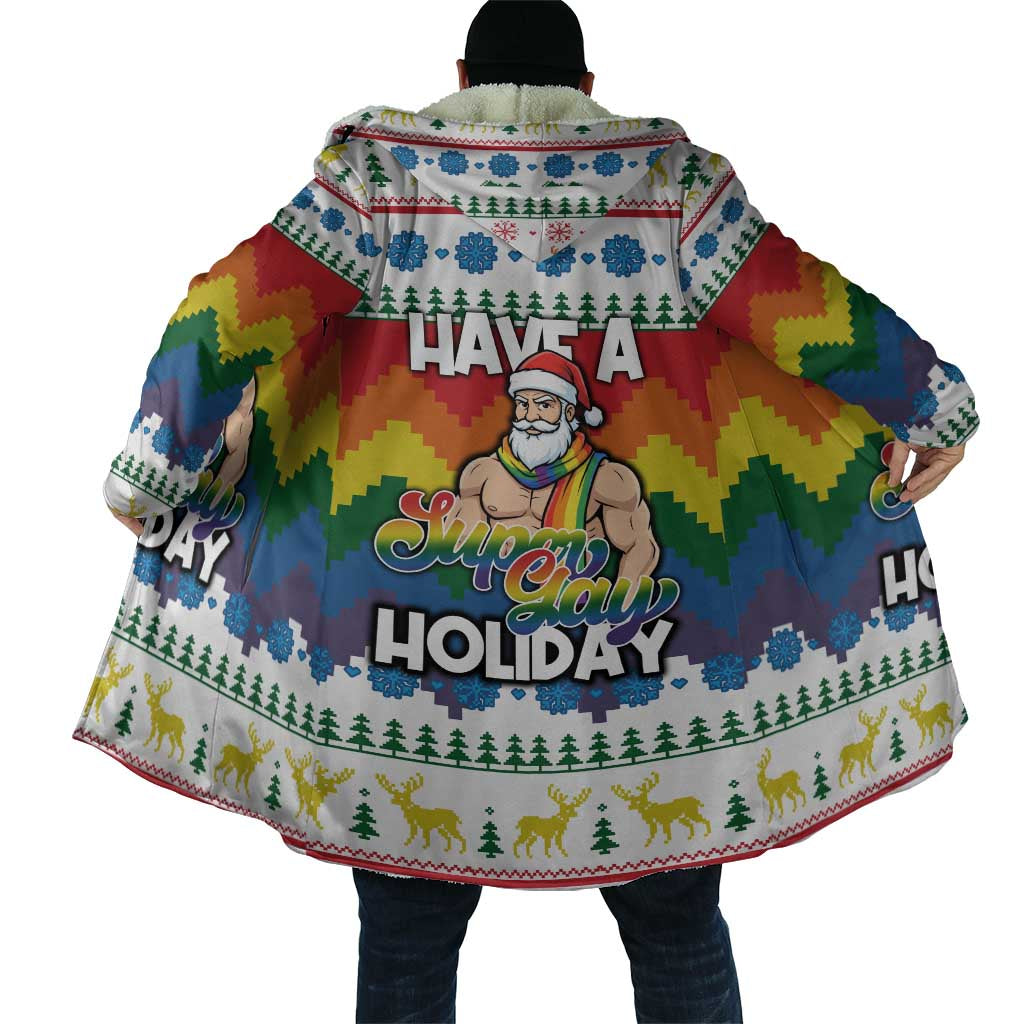 Have A Super Gay Holiday Christmas Cloak Xmas Holiday Patterns - Wonder Print Shop
