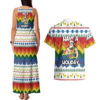 Have A Super Gay Holiday Christmas Couples Matching Tank Maxi Dress and Hawaiian Shirt Xmas Holiday Patterns - Wonder Print Shop