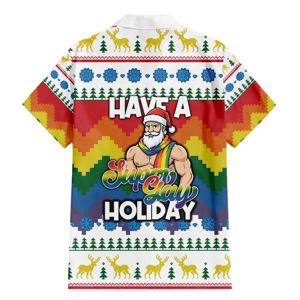 Have A Super Gay Holiday Christmas Family Matching Mermaid Dress and Hawaiian Shirt Xmas Holiday Patterns - Wonder Print Shop