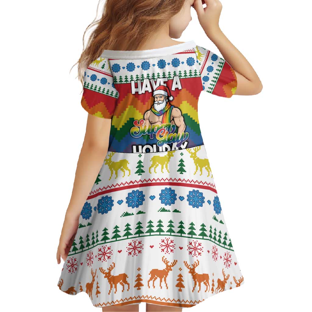 Have A Super Gay Holiday Christmas Family Matching Off Shoulder Maxi Dress and Hawaiian Shirt Xmas Holiday Patterns - Wonder Print Shop