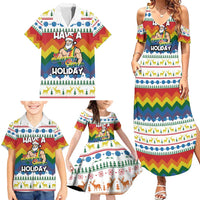 Have A Super Gay Holiday Christmas Family Matching Summer Maxi Dress and Hawaiian Shirt Xmas Holiday Patterns - Wonder Print Shop