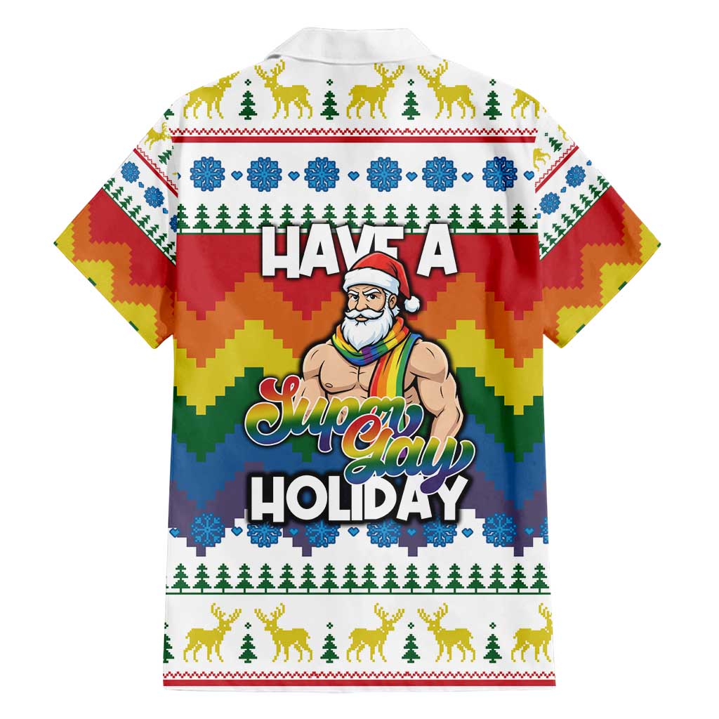 Have A Super Gay Holiday Christmas Family Matching Tank Maxi Dress and Hawaiian Shirt Xmas Holiday Patterns - Wonder Print Shop