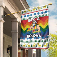 Have A Super Gay Holiday Christmas Garden Flag Xmas Holiday Patterns - Wonder Print Shop