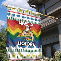Have A Super Gay Holiday Christmas Garden Flag Xmas Holiday Patterns - Wonder Print Shop