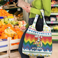 Have A Super Gay Holiday Christmas Grocery Bag Xmas Holiday Patterns - Wonder Print Shop