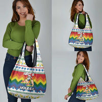 Have A Super Gay Holiday Christmas Grocery Bag Xmas Holiday Patterns - Wonder Print Shop