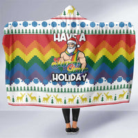 Have A Super Gay Holiday Christmas Hooded Blanket Xmas Holiday Patterns - Wonder Print Shop