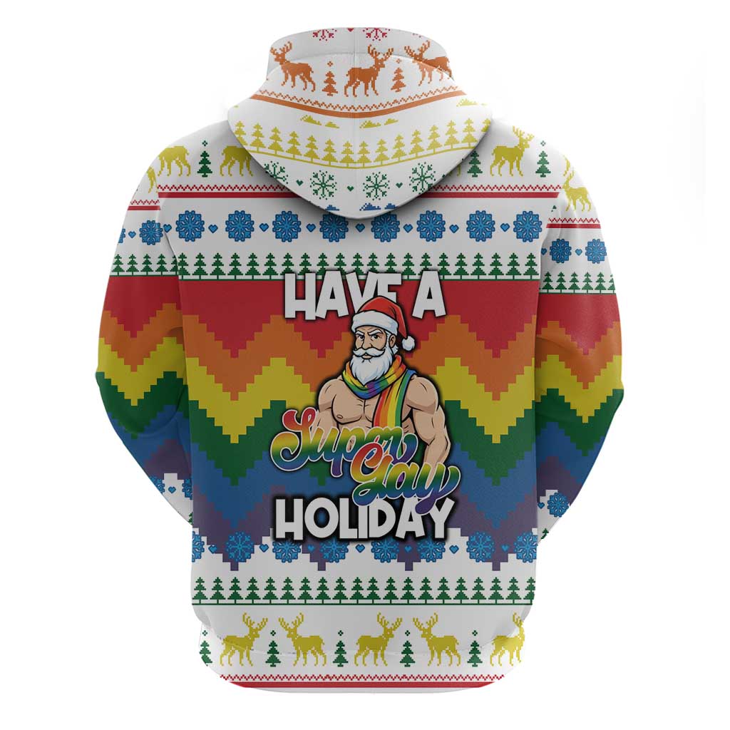 Have A Super Gay Holiday Christmas Hoodie Xmas Holiday Patterns - Wonder Print Shop