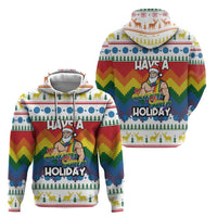 Have A Super Gay Holiday Christmas Hoodie Xmas Holiday Patterns - Wonder Print Shop