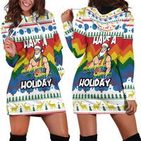 Have A Super Gay Holiday Christmas Hoodie Dress Xmas Holiday Patterns - Wonder Print Shop