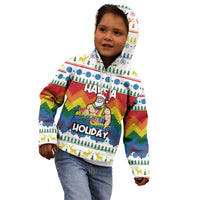 Have A Super Gay Holiday Christmas Kid Hoodie Xmas Holiday Patterns - Wonder Print Shop