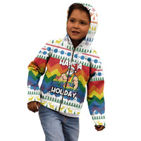 Have A Super Gay Holiday Christmas Kid Hoodie Xmas Holiday Patterns - Wonder Print Shop