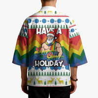 Have A Super Gay Holiday Christmas Kimono Xmas Holiday Patterns - Wonder Print Shop