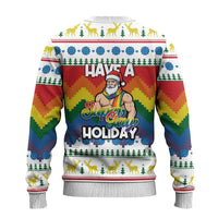 Have A Super Gay Holiday Christmas Ugly Christmas Sweater Xmas Holiday Patterns - Wonder Print Shop
