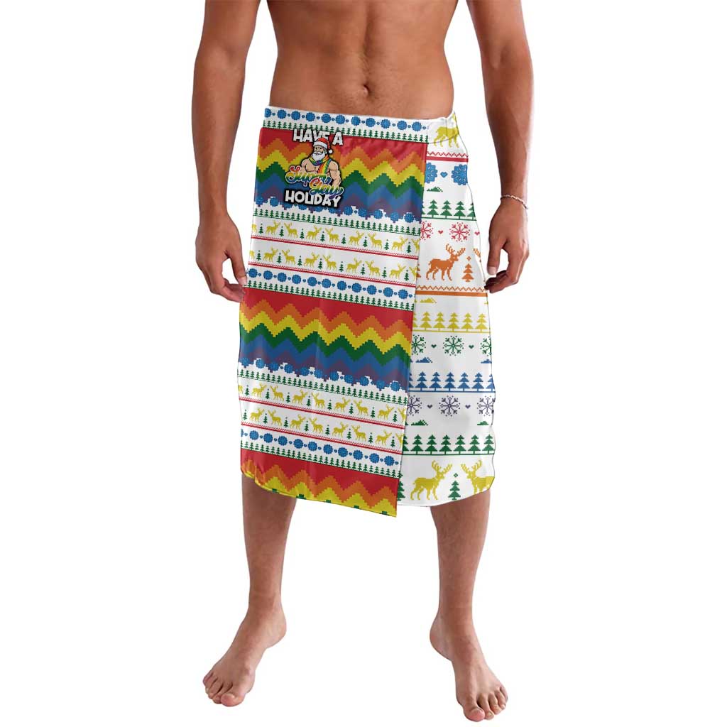 Have A Super Gay Holiday Christmas Lavalava Xmas Holiday Patterns - Wonder Print Shop