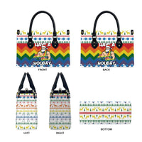 Have A Super Gay Holiday Christmas Leather Bag Xmas Holiday Patterns - Wonder Print Shop
