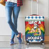 Have A Super Gay Holiday Christmas Luggage Cover Xmas Holiday Patterns - Wonder Print Shop