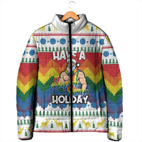 Have A Super Gay Holiday Christmas Padded Jacket Xmas Holiday Patterns - Wonder Print Shop