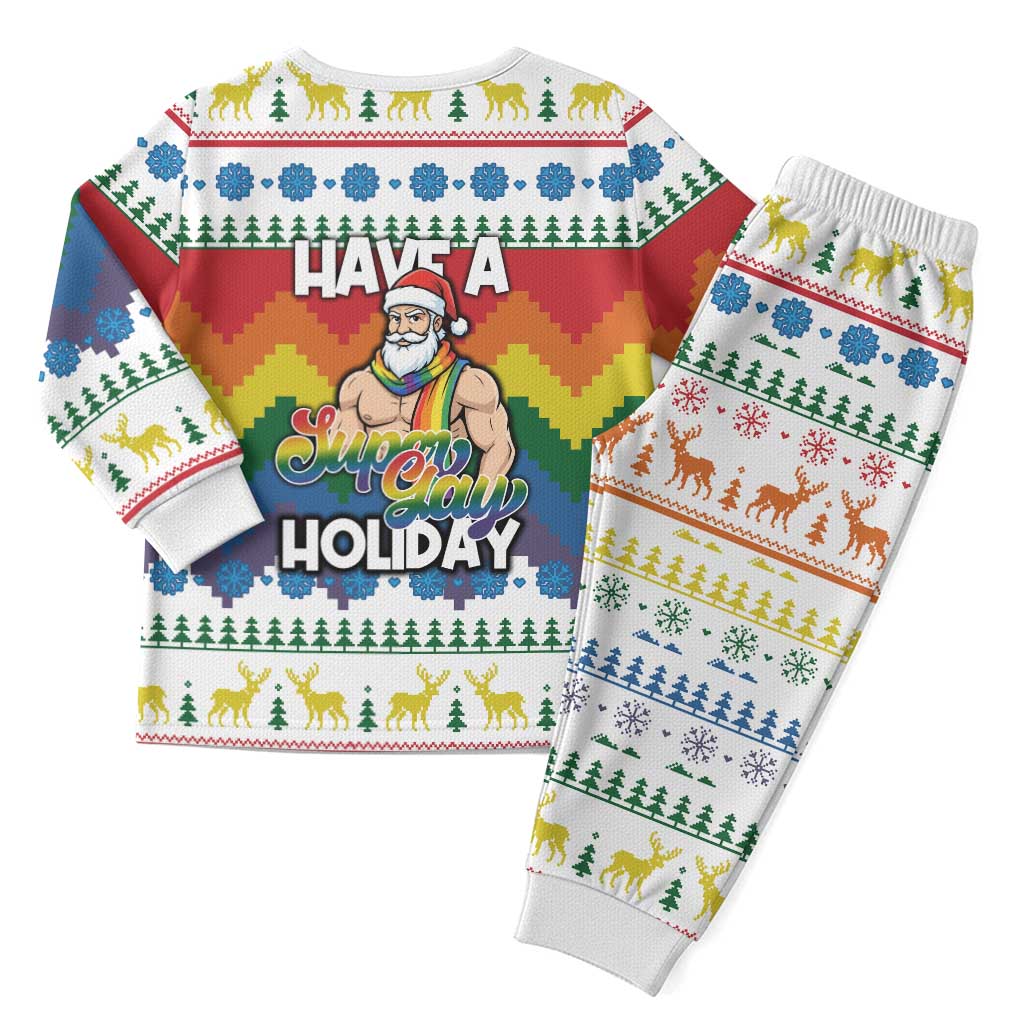 Have A Super Gay Holiday Christmas Pajama Set Xmas Holiday Patterns - Wonder Print Shop