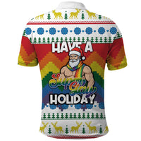 Have A Super Gay Holiday Christmas Polo Shirt Xmas Holiday Patterns - Wonder Print Shop