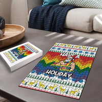 Have A Super Gay Holiday Christmas Puzzle Xmas Holiday Patterns - Wonder Print Shop