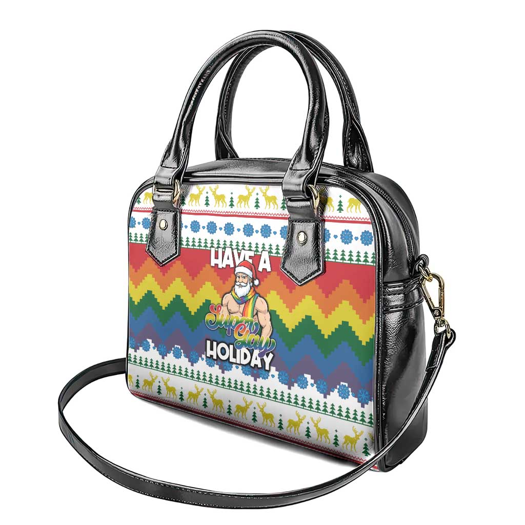 Have A Super Gay Holiday Christmas Shoulder Handbag Xmas Holiday Patterns - Wonder Print Shop