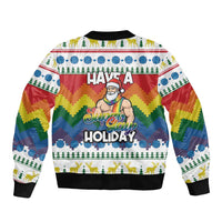 Have A Super Gay Holiday Christmas Sleeve Zip Bomber Jacket Xmas Holiday Patterns - Wonder Print Shop