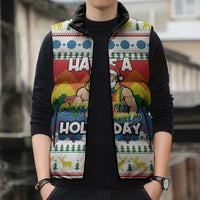 Have A Super Gay Holiday Christmas Sleeveless Puffer Jacket Xmas Holiday Patterns - Wonder Print Shop