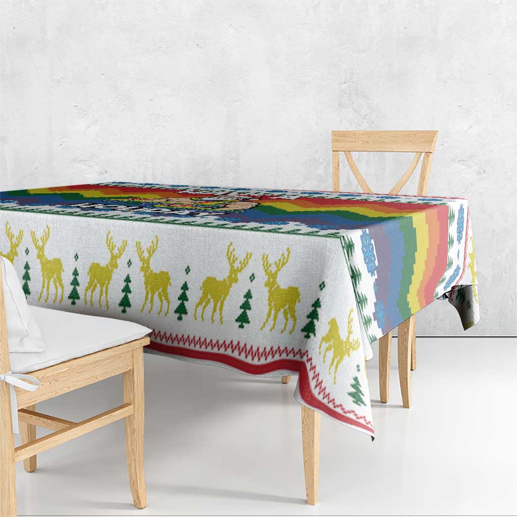 Have A Super Gay Holiday Christmas Tablecloth Xmas Holiday Patterns - Wonder Print Shop