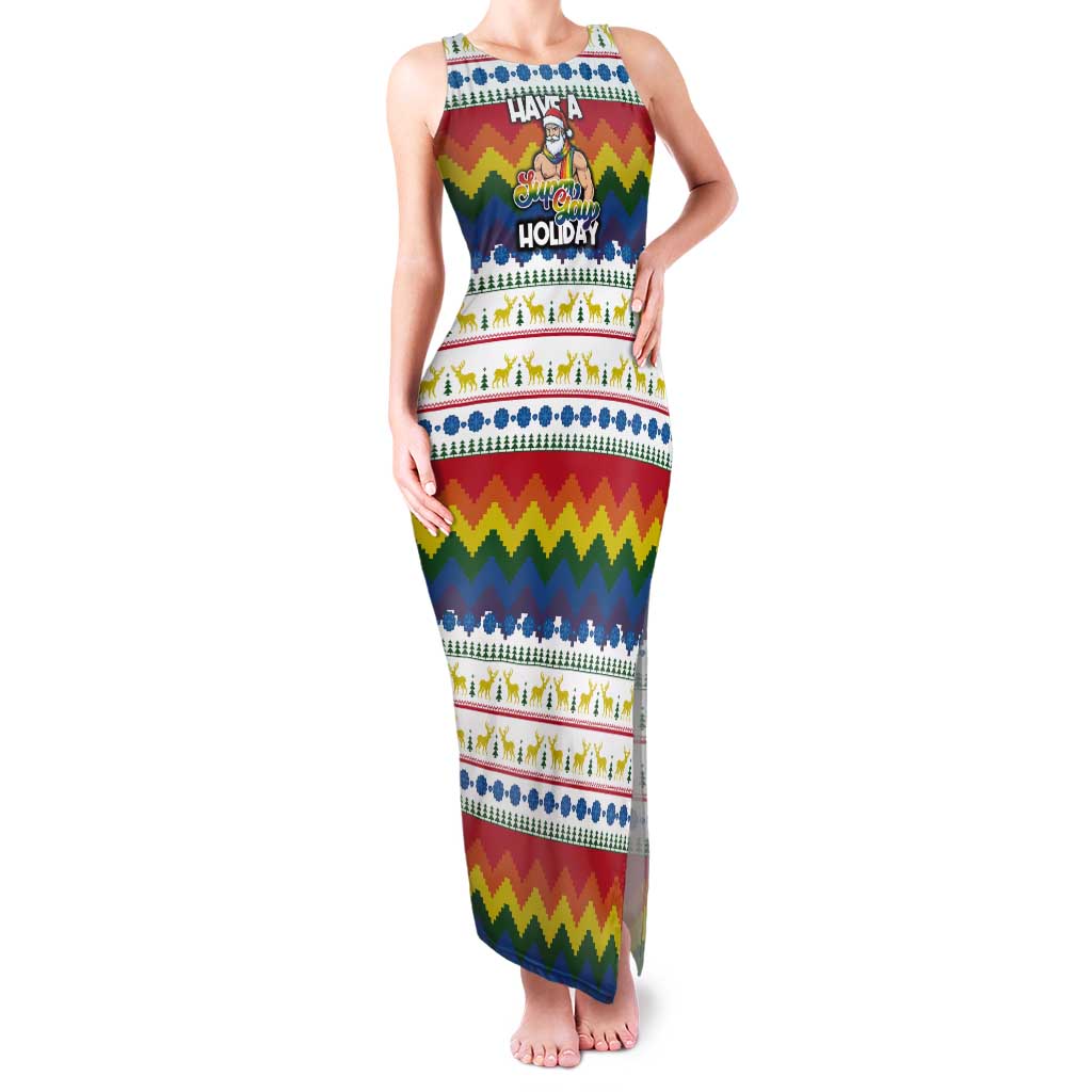 Have A Super Gay Holiday Christmas Tank Maxi Dress Xmas Holiday Patterns - Wonder Print Shop