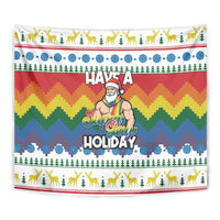 Have A Super Gay Holiday Christmas Tapestry Xmas Holiday Patterns - Wonder Print Shop