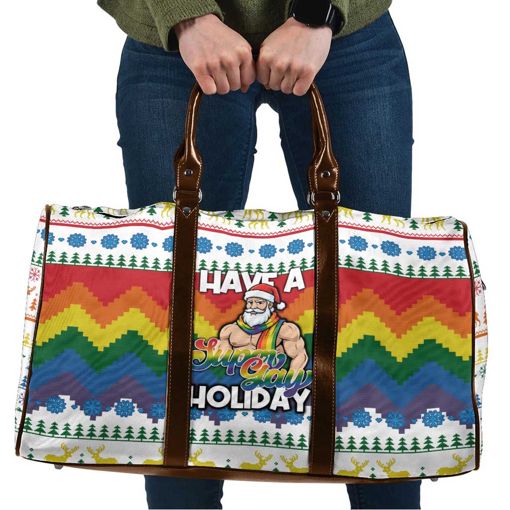 Have A Super Gay Holiday Christmas Travel Bag Xmas Holiday Patterns - Wonder Print Shop