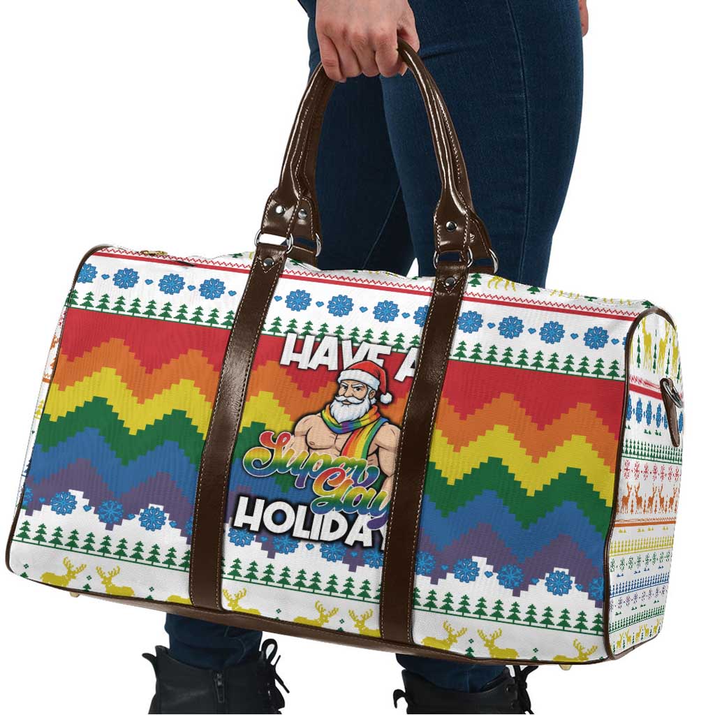 Have A Super Gay Holiday Christmas Travel Bag Xmas Holiday Patterns - Wonder Print Shop