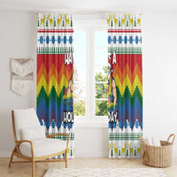 Have A Super Gay Holiday Christmas Window Curtain Xmas Holiday Patterns - Wonder Print Shop