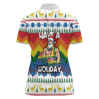 Have A Super Gay Holiday Christmas Women Polo Shirt Xmas Holiday Patterns - undefined