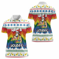 Have A Super Gay Holiday Christmas Women Polo Shirt Xmas Holiday Patterns - undefined