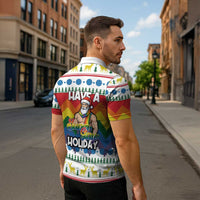 Have A Super Gay Holiday Christmas Zipper Polo Shirt Xmas Holiday Patterns - Wonder Print Shop
