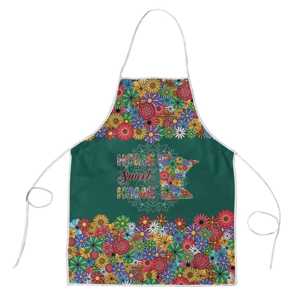 Home Sweet Home Minnesota Flower Xmas Christmas Apron Xmas Holiday Patterns - Wonder Print Shop